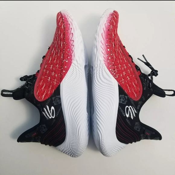 Under Armour Size 12.5 Men Steph Curry Flow 9 Davidson College Shoes 3025718-114 - Picture 6 of 9